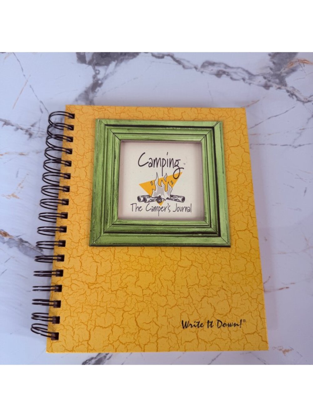 Journals Unlimited "Write It Down!" Series Camping Guided Journal Yellow